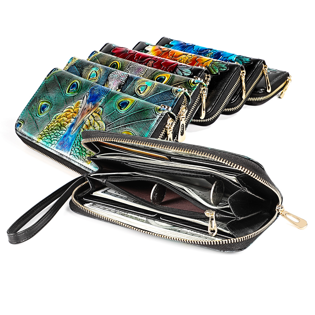 clutch women's cowhide long wallet rfid leather fashionable women Cross-border wallet large-capacity Vaxed, Red;black
clutch women's cowhide long wallet rfid leather fashionable women Cross-border wallet large-capacity Vaxed, Red;black