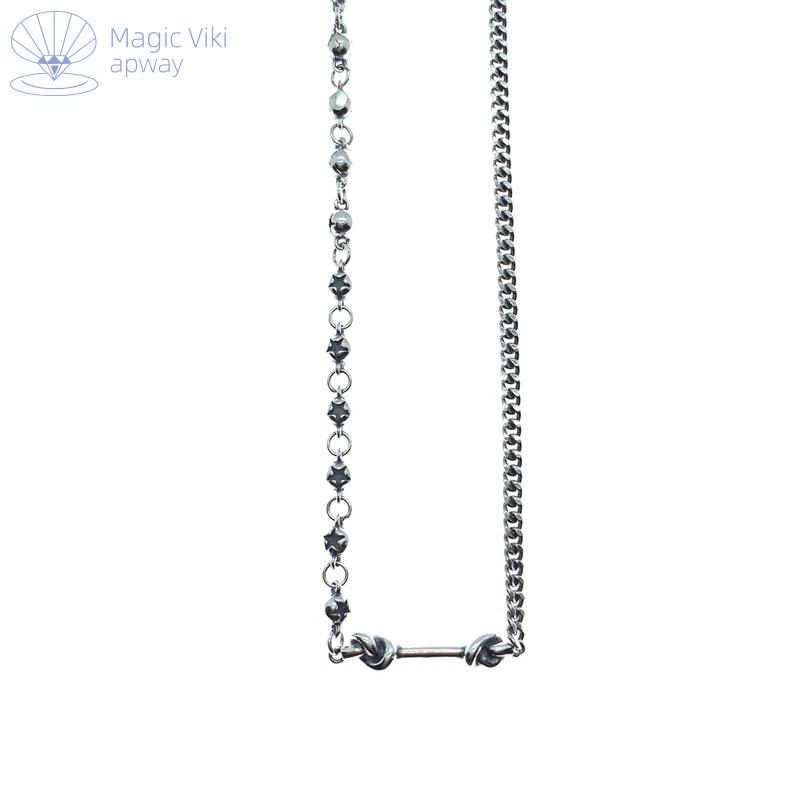 Chains S925 Sterling Silver Heavy Industry Knotting And Splicing Necklace Female Ins Cool Wind Dark Retro Clavicle Chain
Chains S925 Sterling Silver Heavy Industry Knotting And Splicing Necklace Female Ins Cool Wind Dark Retro Clavicle Chain