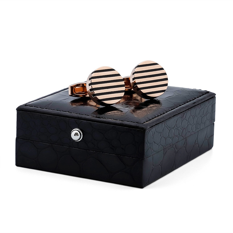 Business Gifts Rose Gold Cuff Links Enamel Cufflinks Men039s suit luxury cufflink wifh gift box
