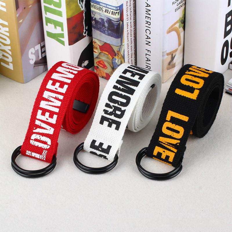 Belts Fashion Unisex Double D Ring Canvas Strap Female Long For Jeans Women Harajuku Belt Red Letter Printed, Black;brown
Belts Fashion Unisex Double D Ring Canvas Strap Female Long For Jeans Women Harajuku Belt Red Letter Printed, Black;brown