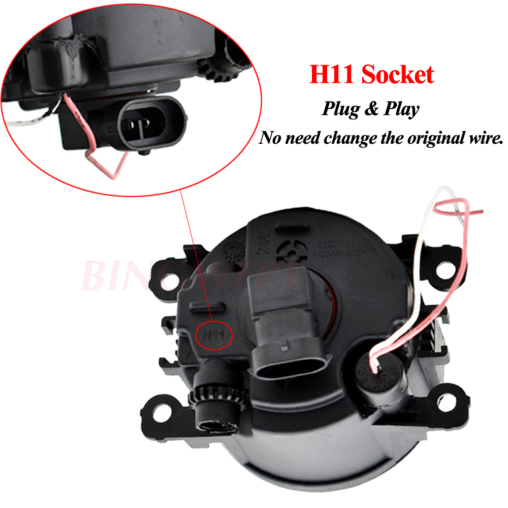 fog light with for Subaru Forester 2013-2018 2 pcs Front Bumper Lamp Styling Angel Eye LED Lens 12v H11