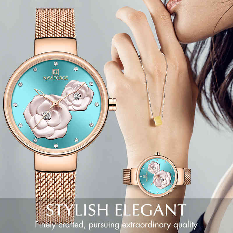 NAVIFORCE Watch for Women Top Brand Luxury Beautiful Design Watches Ladies Fashion Steel Mesh Quartz Wristwatch Girl Clock 210517, Silver gold white
NAVIFORCE Watch for Women Top Brand Luxury Beautiful Design Watches Ladies Fashion Steel Mesh Quartz Wristwatch Girl Clock 210517, Silver gold white