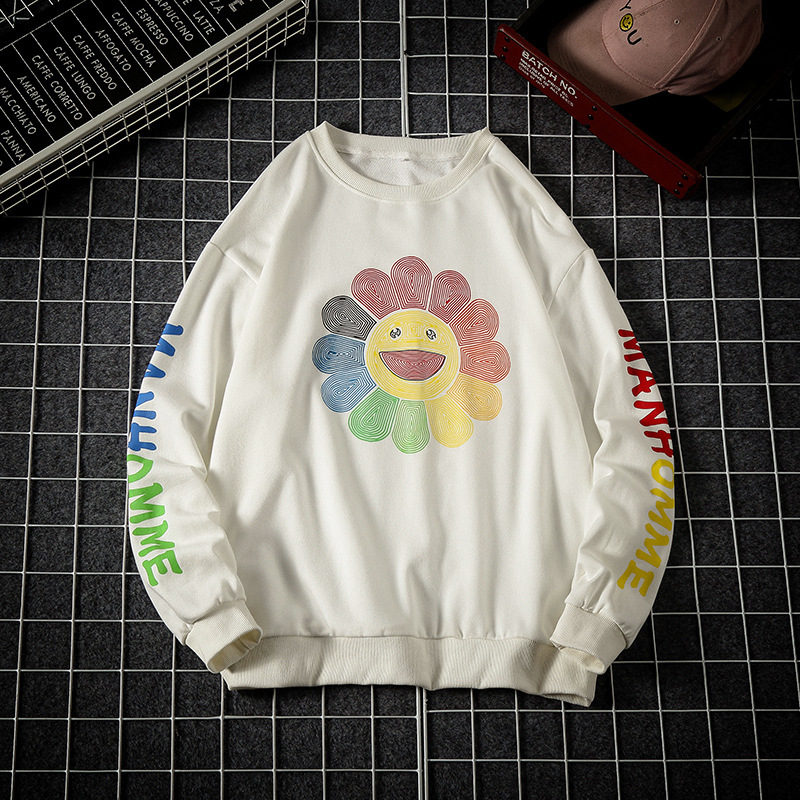Men's Hoodies Sunflowers pullover Men Autumn Casual Round-neck Long-sleeved Clothing
