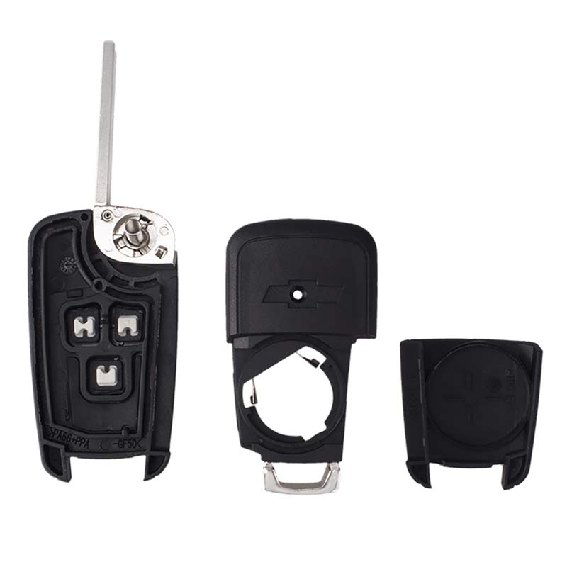 Car Key Case Flip Folding Remote For Chevrolet Cruze Epica Lova Camaro Impala Aveo 2010 2011 2012 2013 HU100 Blade Smart Keys Fob Shell Cases