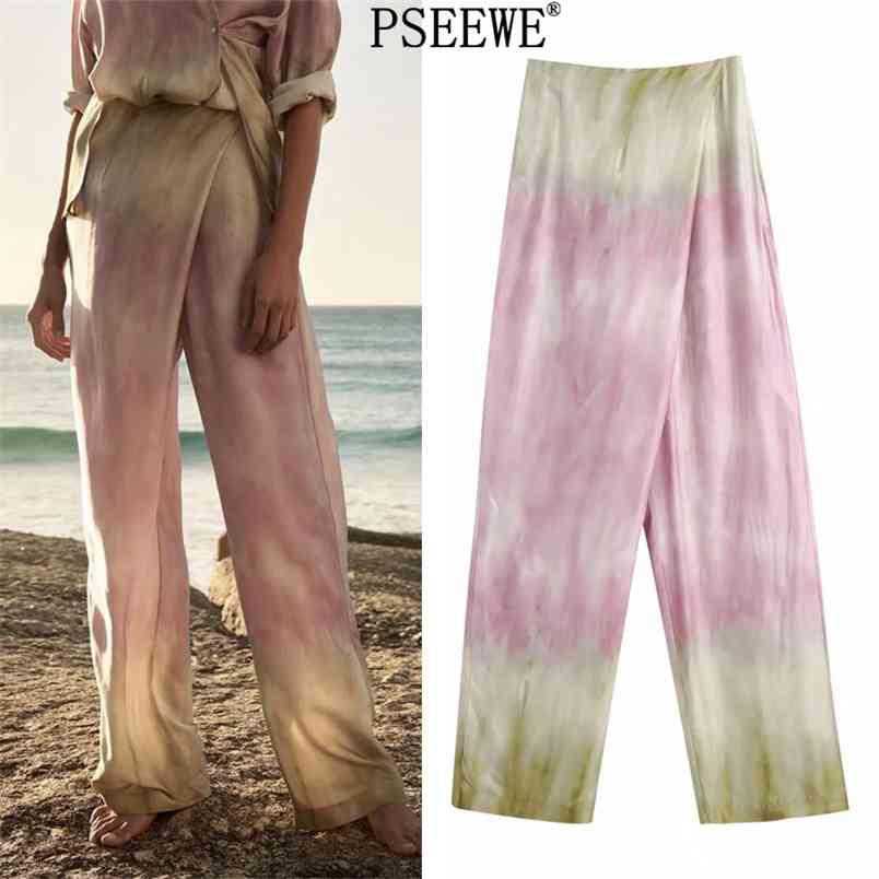 Women's Pants Fashion Tie Dye High Waist Wide Leg Woman Spring Summer Satin Casual Trousers For Female 210519, Brown
Women's Pants Fashion Tie Dye High Waist Wide Leg Woman Spring Summer Satin Casual Trousers For Female 210519, Brown