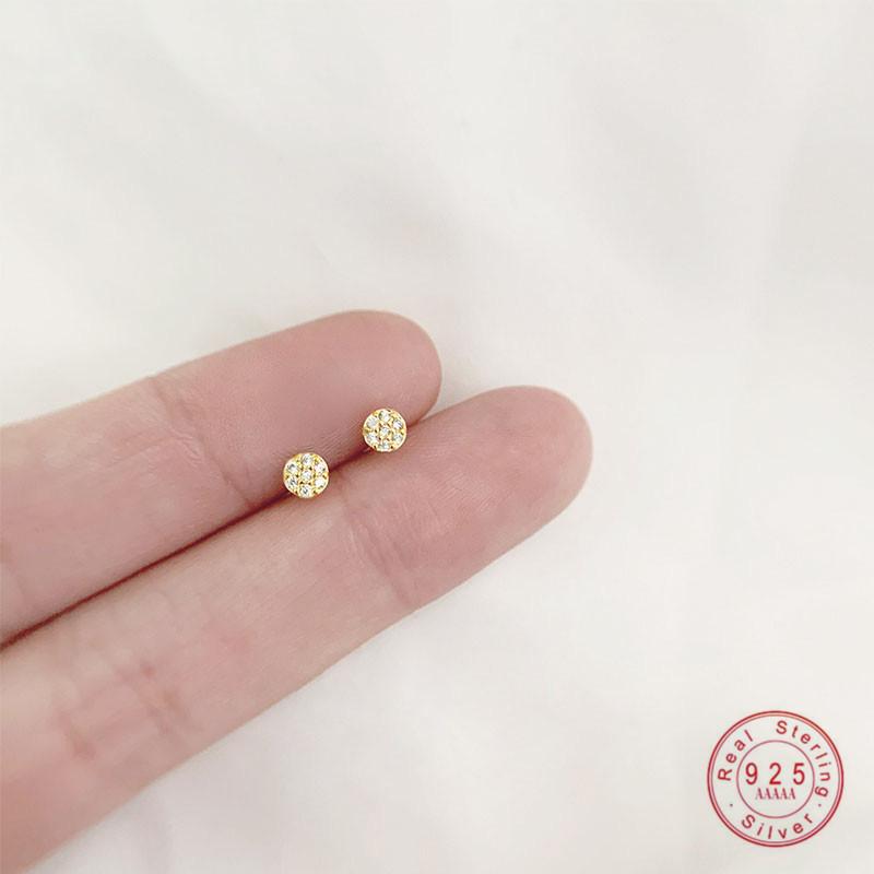 Stud HI MAN 925 Sterling Silver Real Gold Plating 14K Japanese Crystal Earrings Women Small Cute Birthday Jewelry, Golden;silver 
Stud HI MAN 925 Sterling Silver Real Gold Plating 14K Japanese Crystal Earrings Women Small Cute Birthday Jewelry, Golden;silver