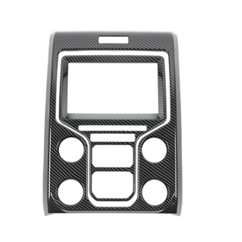Carbon Fiber Center Console Panel Navigation Screen Cover Trim Bezel For Ford F150 Raptor 2009-2014 ABS 2PCS