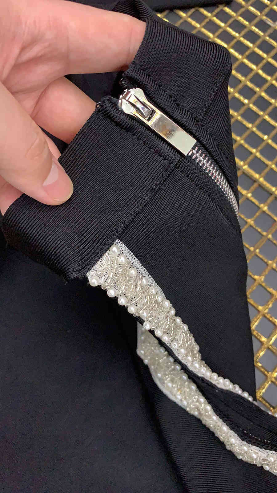 Free Sexy Beading One Shoulder Long Sleeve Black Bandage Summer Women Elegant Bodycon Club Party Jumpsuit Shorts 210524