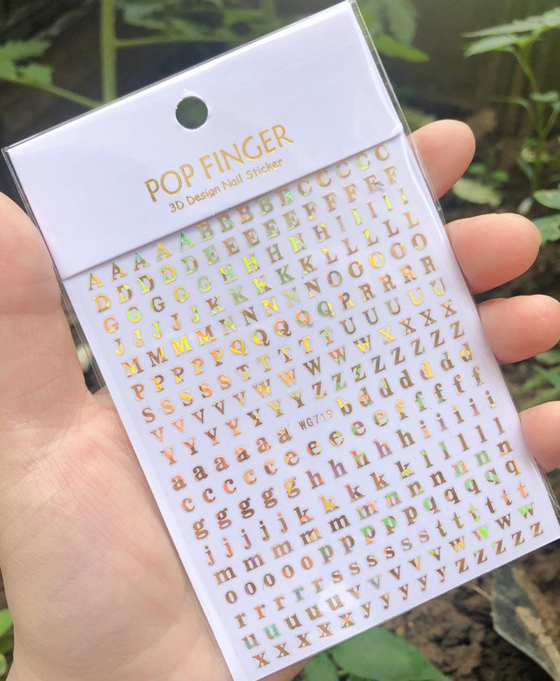 Stickers & Decals Summer Mixed Color English Alphabet Nail DIY Random Simple Decoration Manicure Sliders For Nails Art Designer Letters