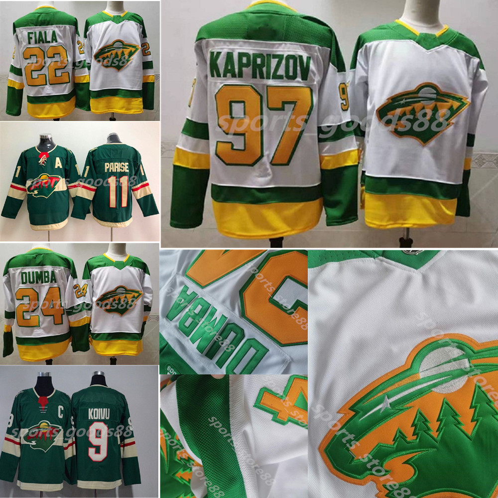 97 Kirill Kaprizov 2021 Minnesota Wild Reverse Retro Jersey 22 Kevin Fiala 11 Zach Parise 24 Matt Dumba 20 Ryan Suter Mikko Koivu 08, Colour 10
97 Kirill Kaprizov 2021 Minnesota Wild Reverse Retro Jersey 22 Kevin Fiala 11 Zach Parise 24 Matt Dumba 20 Ryan Suter Mikko Koivu 08, Colour 10
