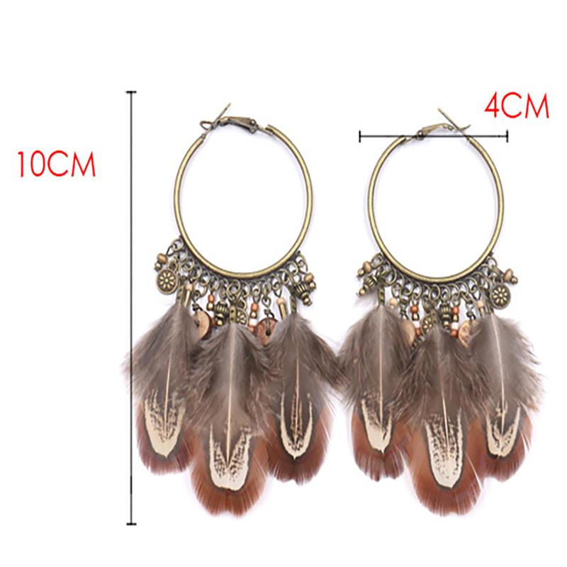 Dangle & Chandelier Retro Folk Earrings Female Circular Gradient Feather Pendant Decoration Eardrop Earbob
Dangle & Chandelier Retro Folk Earrings Female Circular Gradient Feather Pendant Decoration Eardrop Earbob
