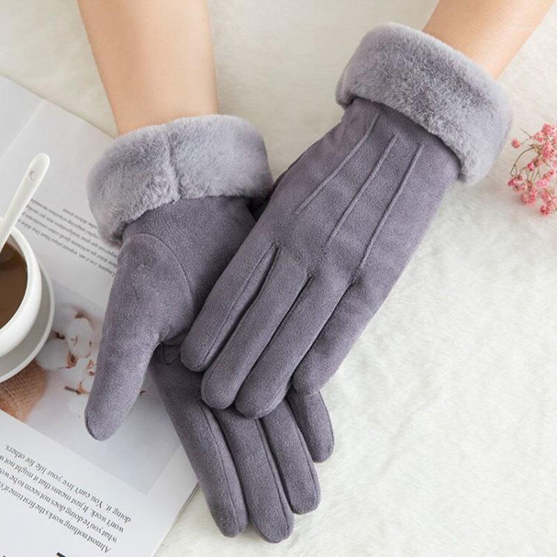 Five Fingers Gloves Winter Female Double Thick Plush Wrist Warm Cashmere Cute Cycling Mittens Women Suede Leather Touch Screen Driving Glove
Five Fingers Gloves Winter Female Double Thick Plush Wrist Warm Cashmere Cute Cycling Mittens Women Suede Leather Touch Screen Driving Glove