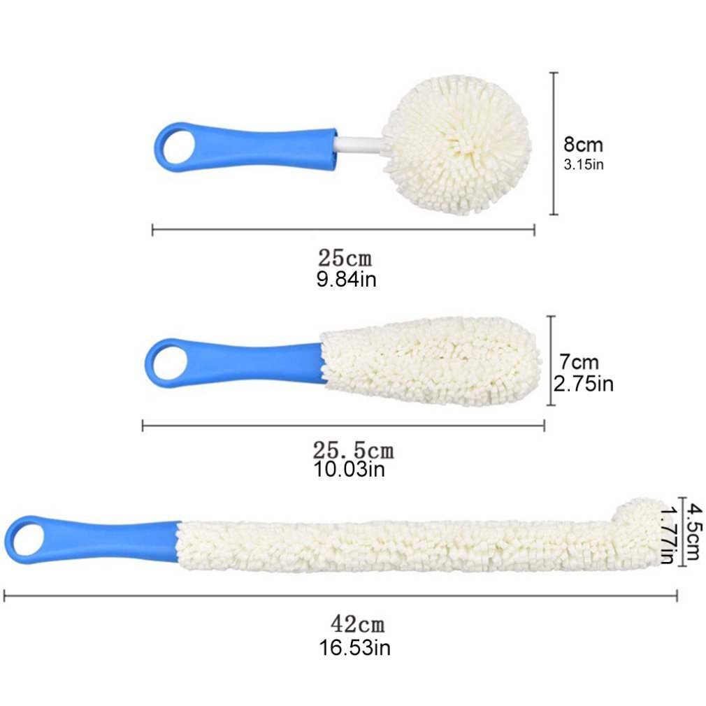 Soft Foam Wine Bottle Brush For Decanter Cups Flexible Dust Cleaning Brush Win Bar Set Cleaner Glass Brush