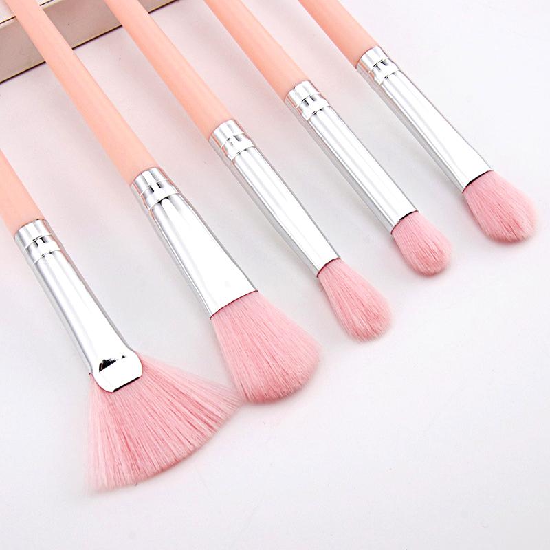 Makeup Brushes Pink High Quality Powder Foundation Blush Eyeshadow Make Up Brush Set Natural Hair Brochas Maquillaje