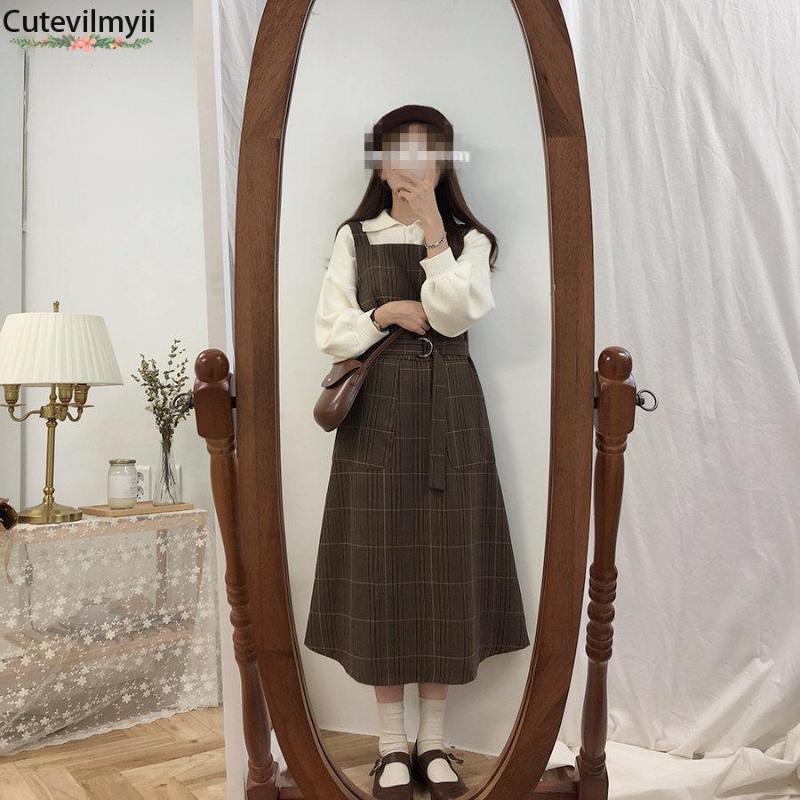 Casual Dresses Cute Sleeveless Tank Dress Girls Boho Party Female Vintage Brown Plaid Retro Women Shirt Long Robe Vestidos, Sleeveless dress
Casual Dresses Cute Sleeveless Tank Dress Girls Boho Party Female Vintage Brown Plaid Retro Women Shirt Long Robe Vestidos, Sleeveless dress