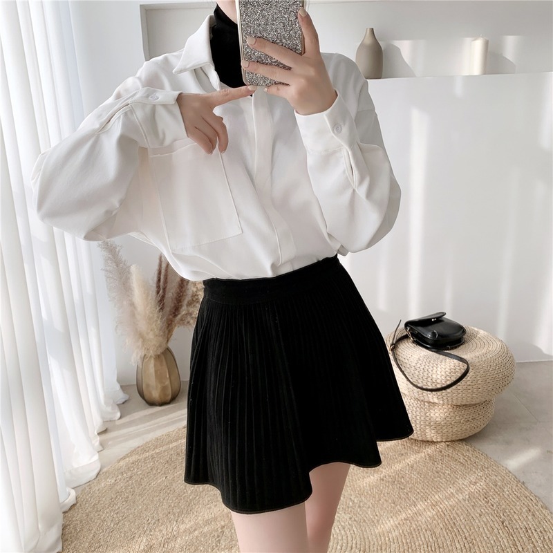 Autumn Cotton White Shirt Korean Loose Top Female Office Lady Style Long Sleeve Women Blouse Ropa De Mujer 11881 210427
