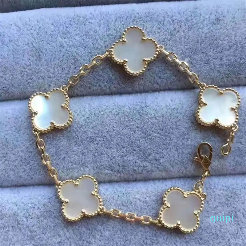 5 Colors Fashion Classic 4/Four Leaf Clover Charm Bracelets Bangle Chain 18K Gold Agate Shell Mother-of-Pearl for Women&Girls Wedding, Golden;silver
5 Colors Fashion Classic 4/Four Leaf Clover Charm Bracelets Bangle Chain 18K Gold Agate Shell Mother-of-Pearl for Women&Girls Wedding, Golden;silver