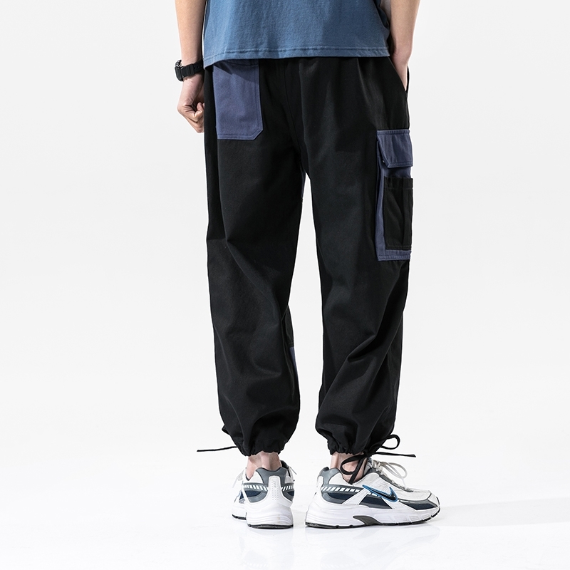 Cargo Pants Men Clothing Fashion Joggers Work Clothes for Men Cotton Loose Black Pants Men Big Pockets Plus Size Trousers 210601