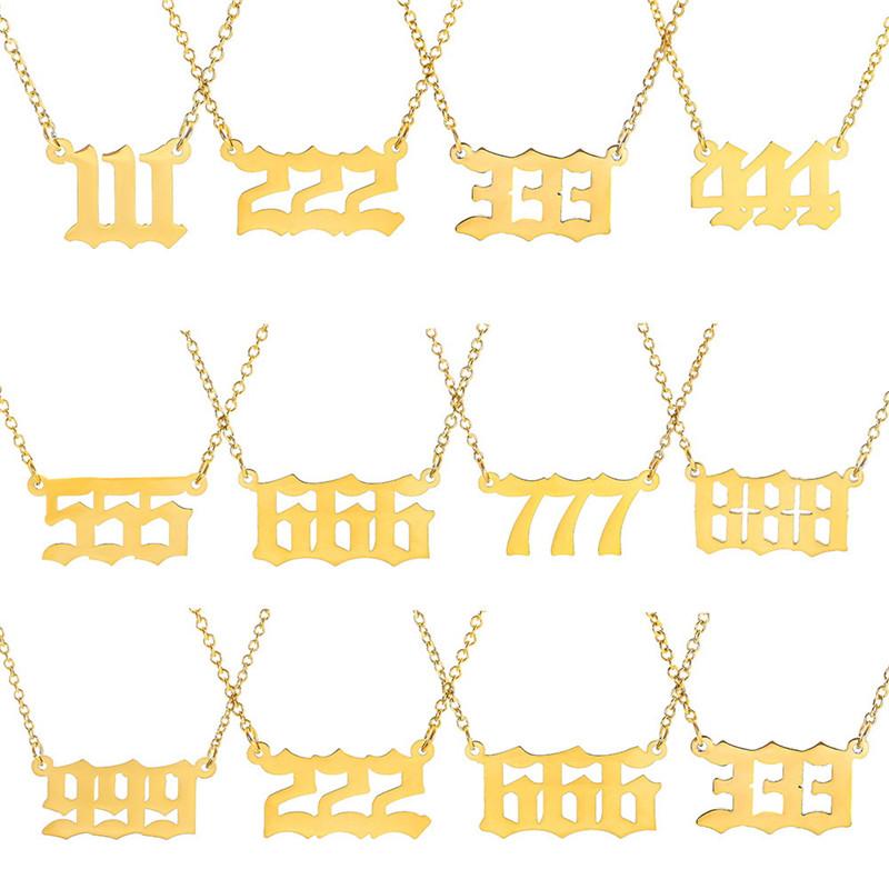 Pendant Necklaces Korean Style Stainless Steel Angel Number Necklace For Women Men Jewelry Chain Fashion Punk Jewlery Halloween
Pendant Necklaces Korean Style Stainless Steel Angel Number Necklace For Women Men Jewelry Chain Fashion Punk Jewlery Halloween