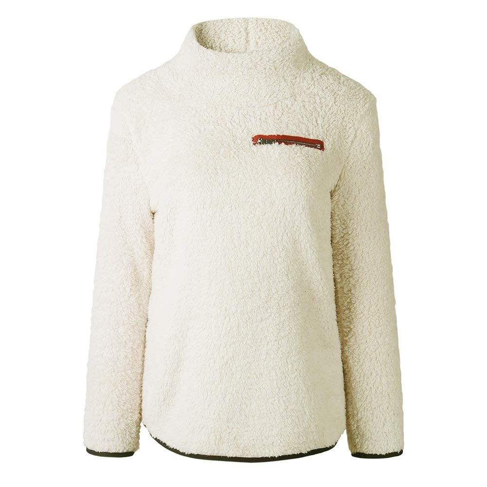 Women Faux Fur Fluffly Turtleneck Sweatshirts Autumn Casual Teddy Hoodies Warm Thicken Tops Coats Fashionable 210428