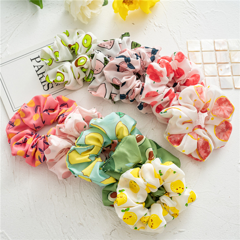Fruit Print Scrunchies Hair Ties Elastic Hair Rubber Band Handmade Stretch Sweet Hair Ring Korean Style Headwear Ponytail Holder
Fruit Print Scrunchies Hair Ties Elastic Hair Rubber Band Handmade Stretch Sweet Hair Ring Korean Style Headwear Ponytail Holder