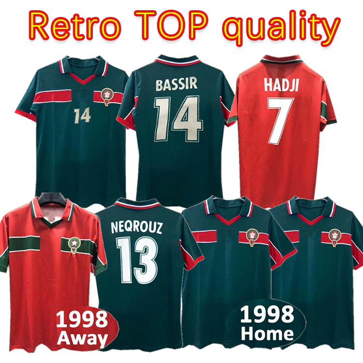 1998 Retro Morocco classic Soccer Jersey OUAKILI NEQROUZ BASSIR ABRAMI ancient maillot EL HADRIOUI HADJI adult Football shirt, Black;yellow
1998 Retro Morocco classic Soccer Jersey OUAKILI NEQROUZ BASSIR ABRAMI ancient maillot EL HADRIOUI HADJI adult Football shirt, Black;yellow