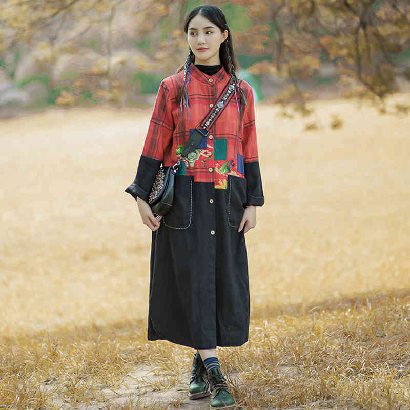 Johnature Women Cotton Linen Vintage Trench Patchwork Color Coats Button Autumn Stand Long Sleeve Pockets Female Trench 210521, Orange
Johnature Women Cotton Linen Vintage Trench Patchwork Color Coats Button Autumn Stand Long Sleeve Pockets Female Trench 210521, Orange