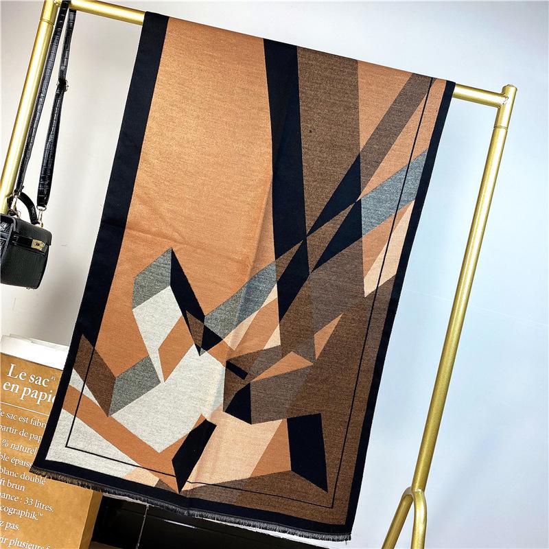 Scarves Thickened Warm Imitation Cashmere Scarf Women's Autumn And Winter Geometric Splicing Double-sided Shawl Outdoor, Blue;gray
Scarves Thickened Warm Imitation Cashmere Scarf Women's Autumn And Winter Geometric Splicing Double-sided Shawl Outdoor, Blue;gray