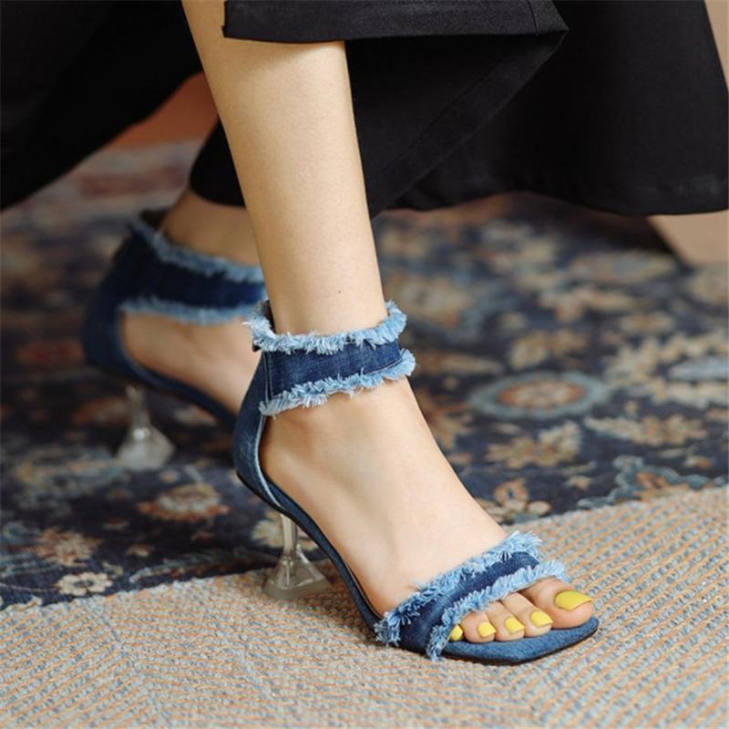 Sandals PXELENA 2021 Fashion Women Denim Crystal Strange High Heels Party Nightclub Catwalk Show Jean Shoes Plus Size 34-43, Blue
Sandals PXELENA 2021 Fashion Women Denim Crystal Strange High Heels Party Nightclub Catwalk Show Jean Shoes Plus Size 34-43, Blue