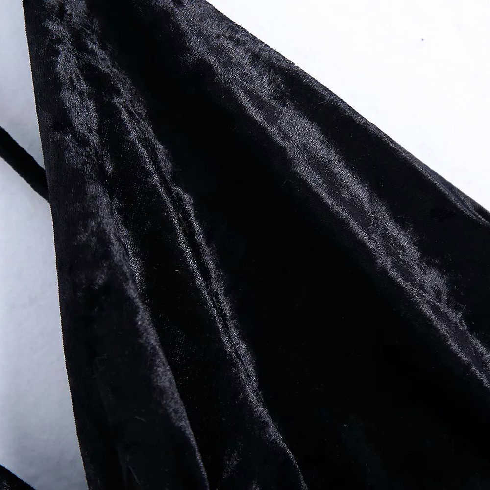 Women Dress Velvet V-Neck Thin Cross-Straps Sleeveless Gathered Mini Dress Elegant Fashion casual Dresses 210709