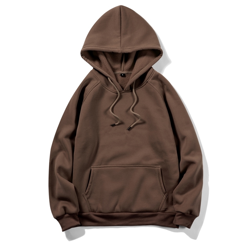 2020 autumn and winter new monochrome men's pullover with velvet hooded loose blank sweater can be printed, White 
2020 autumn and winter new monochrome men's pullover with velvet hooded loose blank sweater can be printed, White