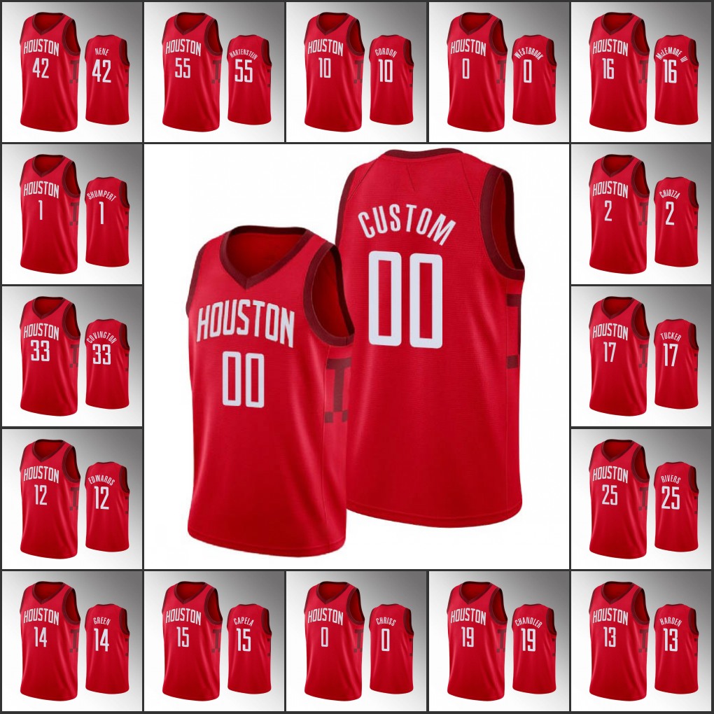 HoustonRocketsMen JamesHarden Russell Westbrook Robert Covington Earned Red Custom Jersey
HoustonRocketsMen JamesHarden Russell Westbrook Robert Covington Earned Red Custom Jersey