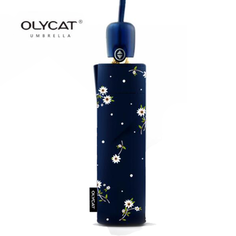 Women's Umbrellas Automatic Anti UV Flowers Brand Umbrella Rain Women Olycat Parasol Female Folding Umbrella Windproof