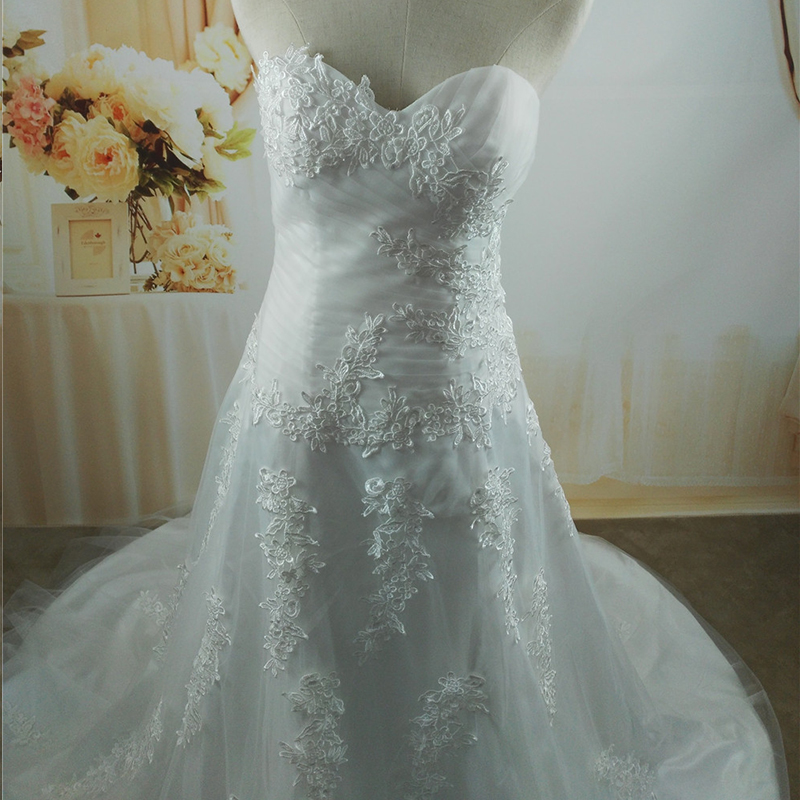 ZJ9137 2021 White Ivory Dress Mermaid Backless for Women Sweetheart White Lace Bridel Dresses Plus Size