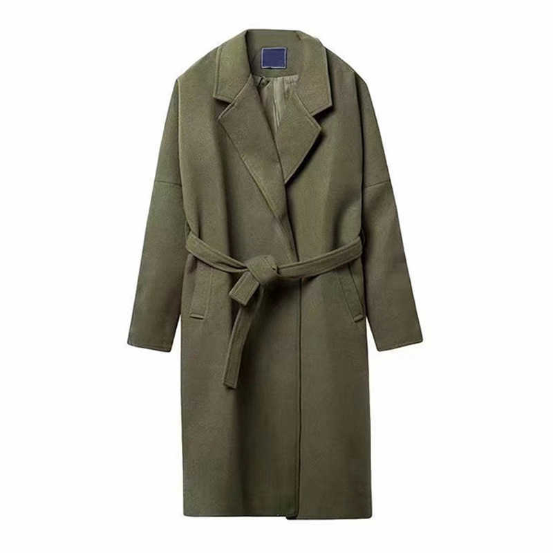 Wool Blend Coat Men Winter Solid Fashion Mens Wild Overcoat Male Thicken Keep Warm Casual Jackets Long Trench Outerwear 210819