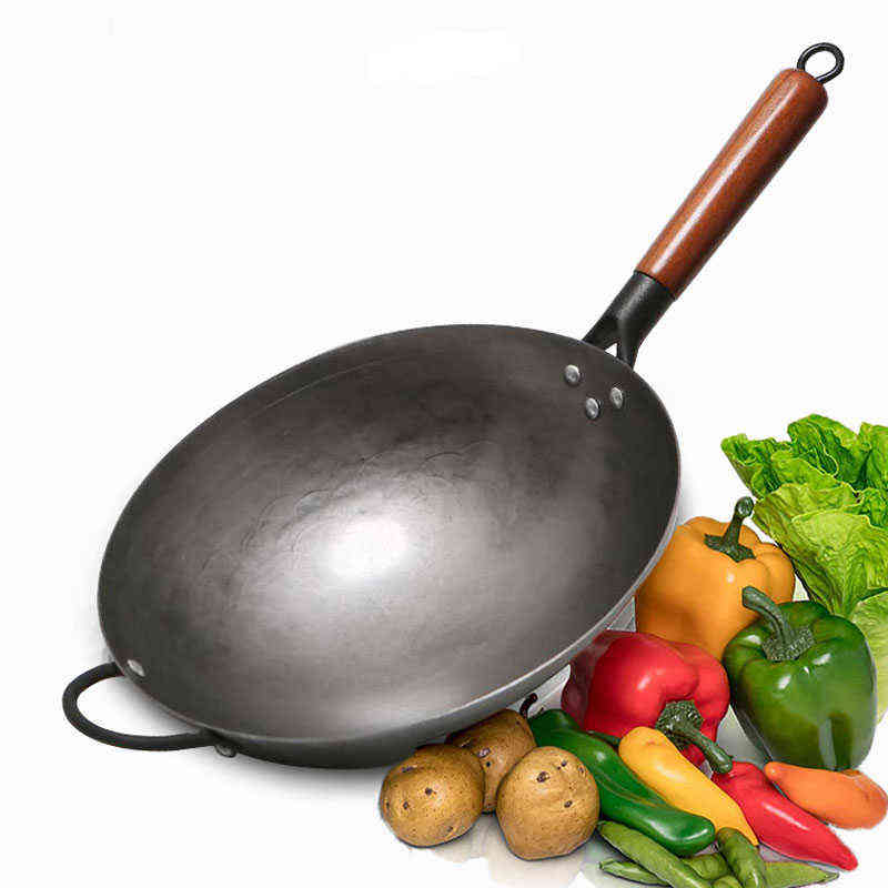 Wok Burner Traditional Authentic Hand Hammered Carbon Steel Round Bottom Stir Fry Pans Birch Handle Wok Pan H1209
Wok Burner Traditional Authentic Hand Hammered Carbon Steel Round Bottom Stir Fry Pans Birch Handle Wok Pan H1209