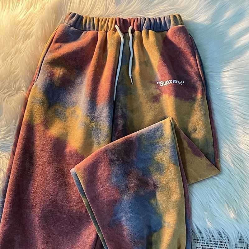 Tie Dye Women Pants High Waist Long Sweatpants Fashion Female Jogger Trousers Autumn Winter Ladies Girls Harem Pants Streetwear 211006