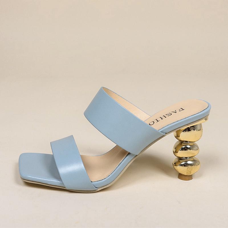 Sandals 2022 Summer Design Metal Strange High Heels Women Slipper Elegant Square Toe Slip-On Sliders Shoes Ladies Size 42, Black
Sandals 2022 Summer Design Metal Strange High Heels Women Slipper Elegant Square Toe Slip-On Sliders Shoes Ladies Size 42, Black