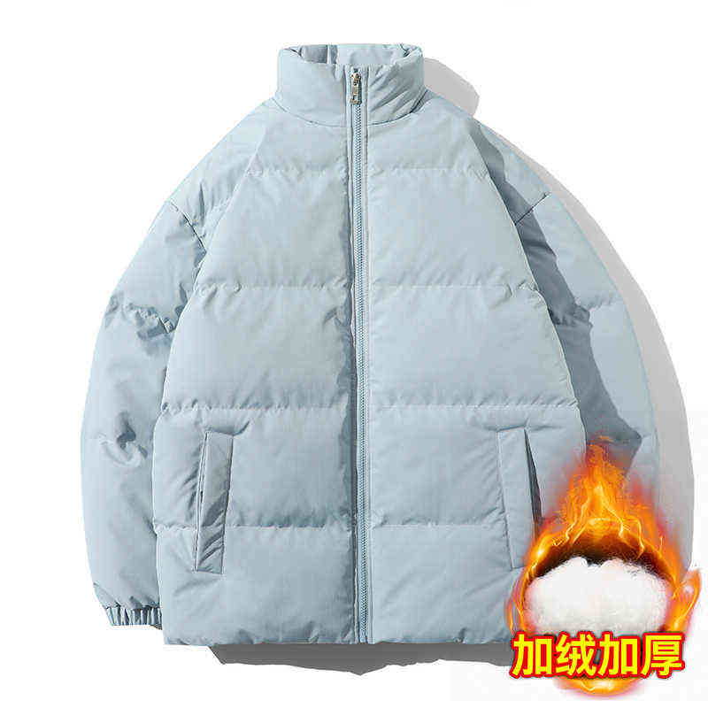 Winter Jacket Men Parkas Thicken Warm Coat Mens Stand Collar Jackets Bubble Color Women Parka Coat Fashion Streetwear 6Xl 211104