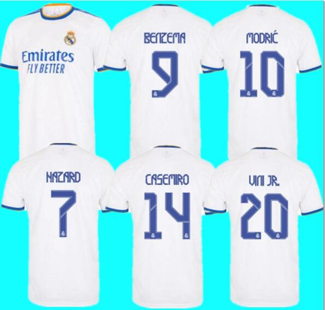 Real Madrid Jerseys 21 22 BENZEMA Soccer Jersey MODRIC Fans Player Version HAZARD ASENSIO CASEMIRO VINICIUS JR. Football Shirt Mens
Real Madrid Jerseys 21 22 BENZEMA Soccer Jersey MODRIC Fans Player Version HAZARD ASENSIO CASEMIRO VINICIUS JR. Football Shirt Mens