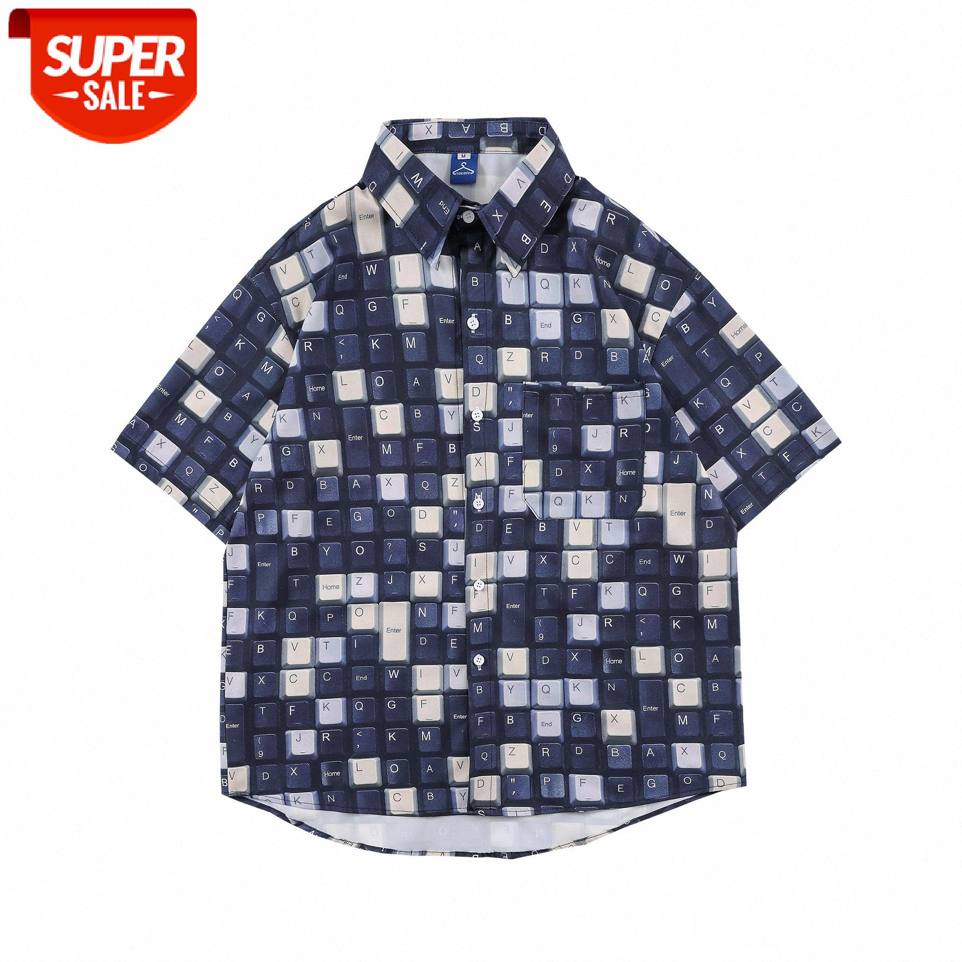 Retro keyboard full print fun printing short-sleeved shirt male street loose bf casual half-sleeved #vl7s, White;black
Retro keyboard full print fun printing short-sleeved shirt male street loose bf casual half-sleeved #vl7s, White;black