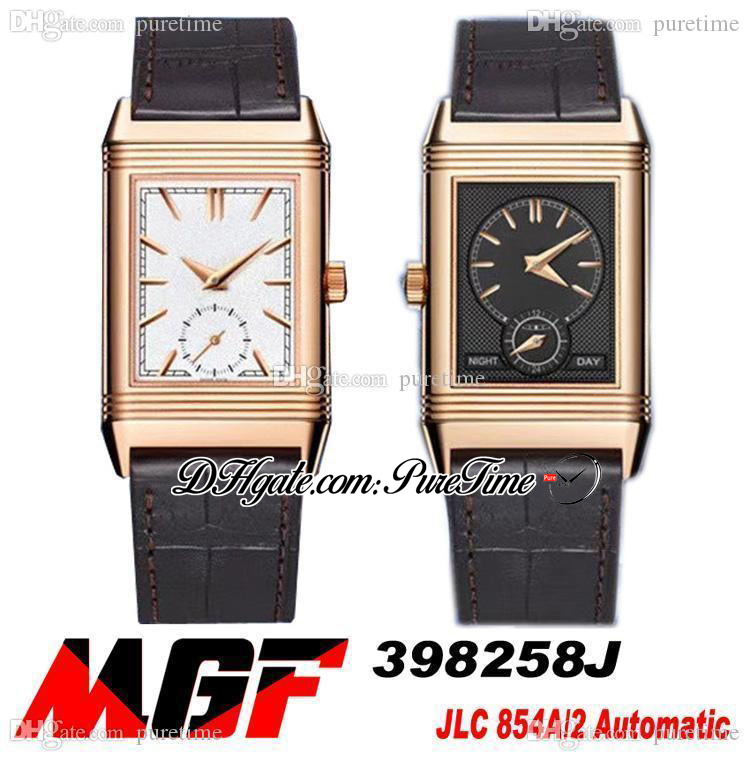 MGF Reverso Tribute Duoface 398258J JLC 854A/2 Automatic Mens Watch 18K Rose Gold White Gray Texturd Dial Stick Leather Strap 2022 Super Edition Puretime C3, Custom enhanced waterproof
MGF Reverso Tribute Duoface 398258J JLC 854A/2 Automatic Mens Watch 18K Rose Gold White Gray Texturd Dial Stick Leather Strap 2022 Super Edition Puretime C3, Custom enhanced waterproof