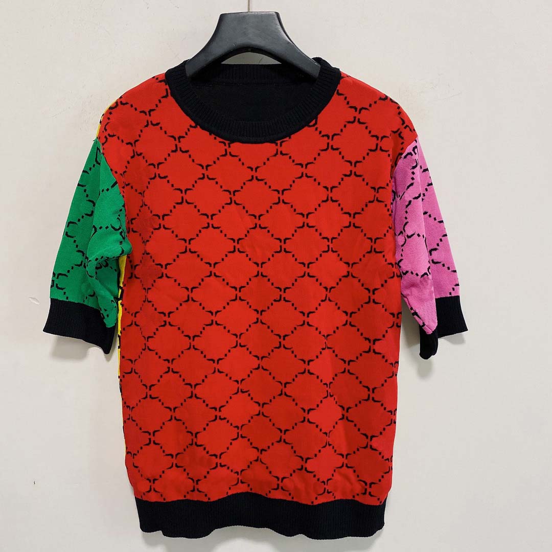 Womens Summer Knits Tees Contrast Tshirt Women' Fashion Stitching Clothesing Letter Pattern Knit Short Sleeve Shirt 2021, No.1
Womens Summer Knits Tees Contrast Tshirt Women' Fashion Stitching Clothesing Letter Pattern Knit Short Sleeve Shirt 2021, No.1