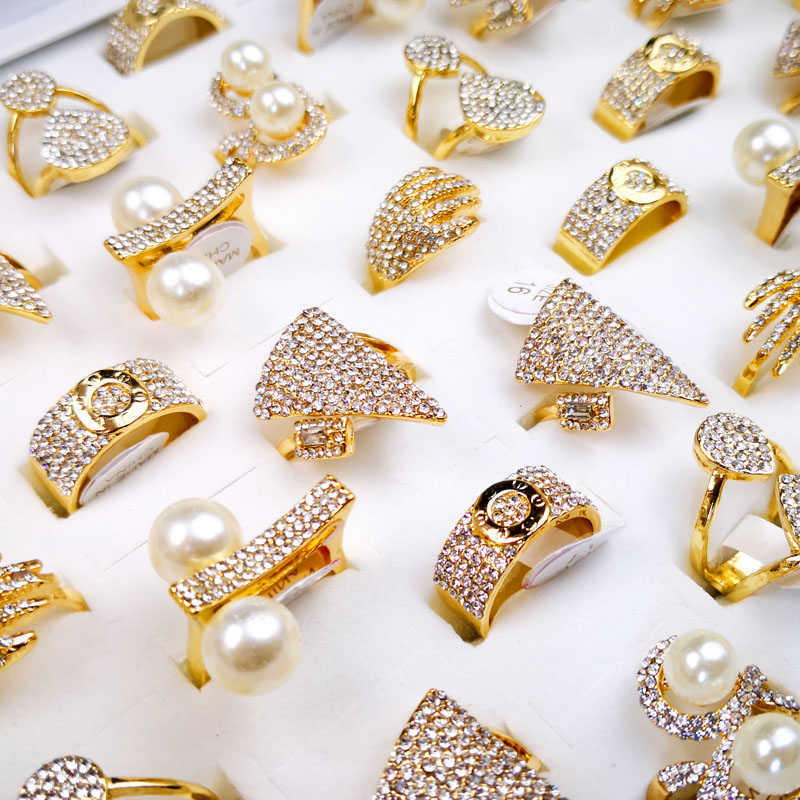 10Pc's Rings Mixed Styles Pearl Gold Zircon Wholesale Rings Lots Female Jewelry Bulks Lot LR4166 210623
10Pc's Rings Mixed Styles Pearl Gold Zircon Wholesale Rings Lots Female Jewelry Bulks Lot LR4166 210623