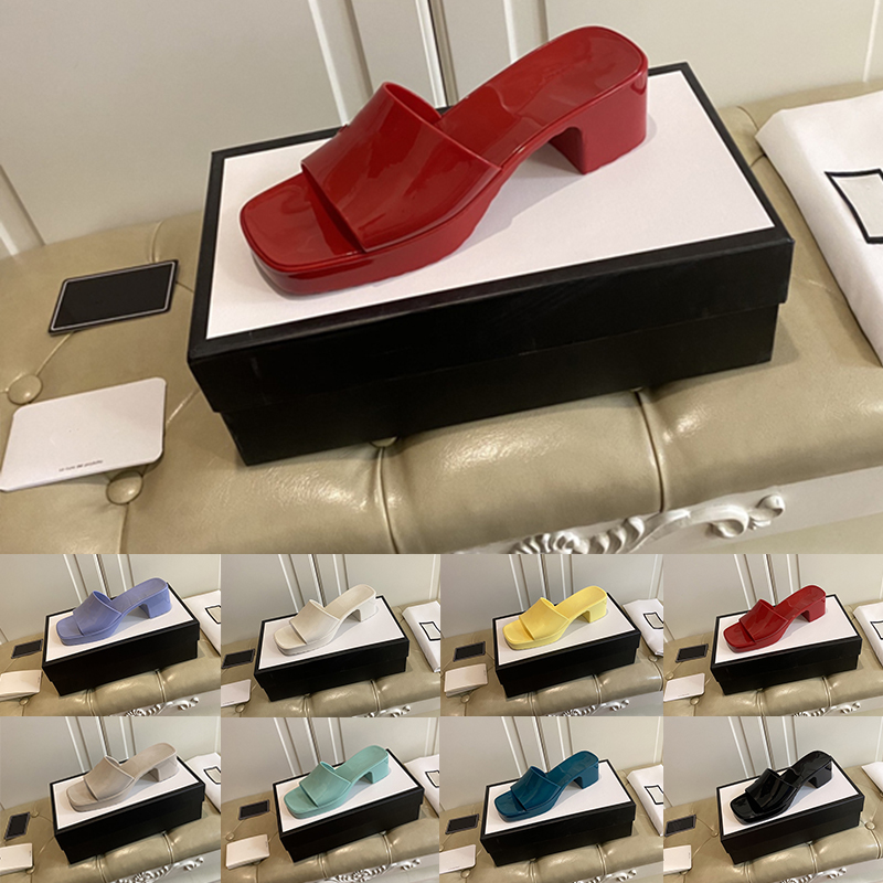 Preferential Women's Rubber Slide Sandal High Heels platform sandals Candy Colors Chunky Heel Retro Shoes Summer Sexy Size 35-39 with box 267, Black
Preferential Women's Rubber Slide Sandal High Heels platform sandals Candy Colors Chunky Heel Retro Shoes Summer Sexy Size 35-39 with box 267, Black