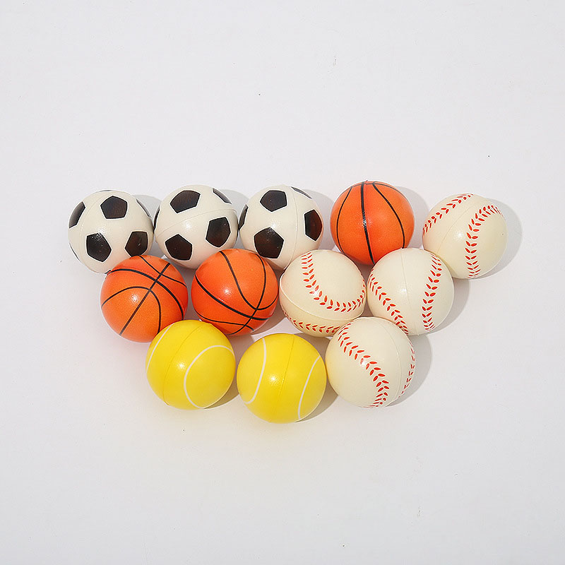 Football Basketball Tennis Baseball Kindergarten Baby Toy PU Foam Ball Anti Stress Sports Balls Stress Relief Decompression Squeeze Toys Anxiety Relie