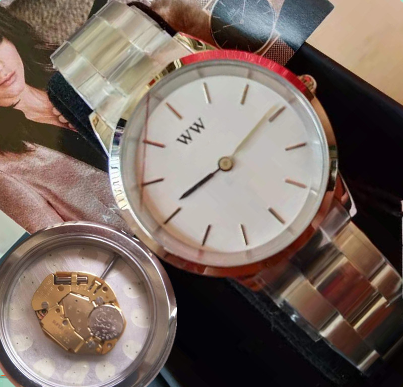 2021 WW high quality stainless steel watches d&w woman 36mm and Mens 40mm Wellingtones Fashion watch daniels Quartz Wristwatches, Box
2021 WW high quality stainless steel watches d&w woman 36mm and Mens 40mm Wellingtones Fashion watch daniels Quartz Wristwatches, Box
