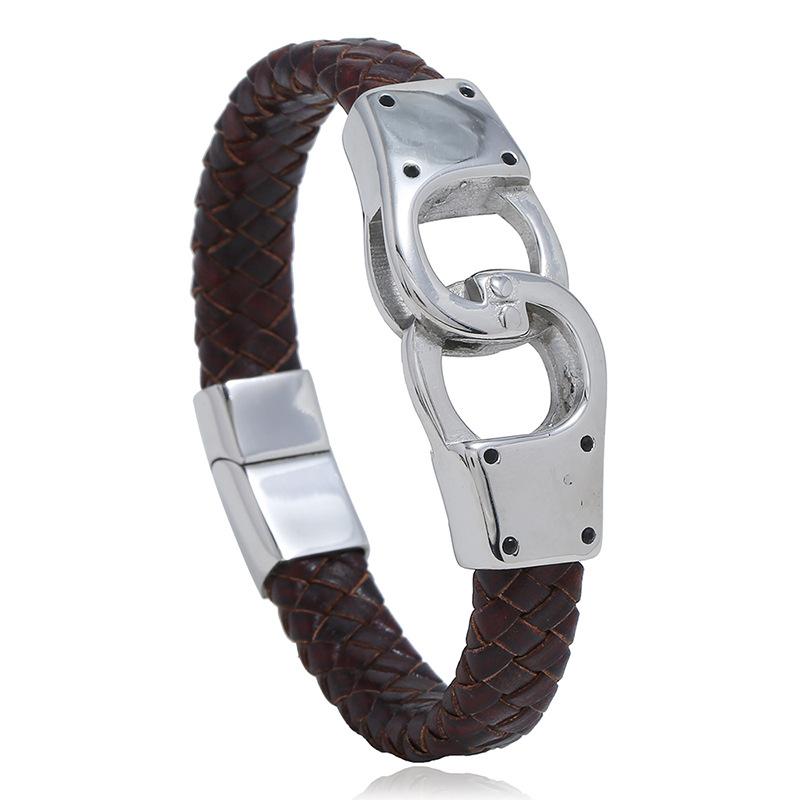 Bangle Jessingshow Trendy Mens Bracelets Black Brown Braided Leather Bracelet Stainless Steel Men Women Jewellery Bangles Gift
Bangle Jessingshow Trendy Mens Bracelets Black Brown Braided Leather Bracelet Stainless Steel Men Women Jewellery Bangles Gift