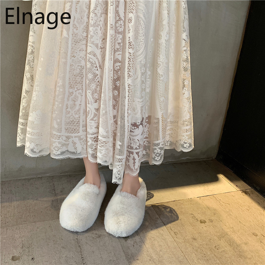 Spring Lace Mesh A Line Korean Style Solid Black Mid-length Skirt for Women White Small Net 5A048 210429