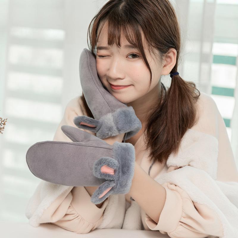 Fingerless Gloves Women Winter Thick Warm Plush Halter Mittens Ladies Fashion Cute Cartoon Ears Famale Solid Kawaii Designer
Fingerless Gloves Women Winter Thick Warm Plush Halter Mittens Ladies Fashion Cute Cartoon Ears Famale Solid Kawaii Designer